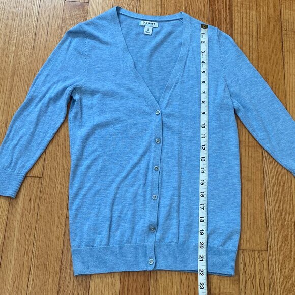 Old Navy V Neck Light Blue Cardigan - Picture 6 of 7